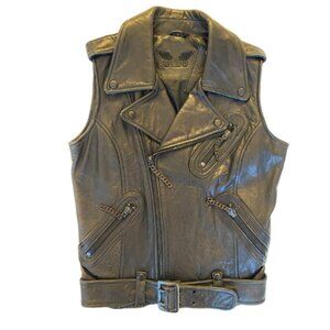 Robins jeans leather studded vest